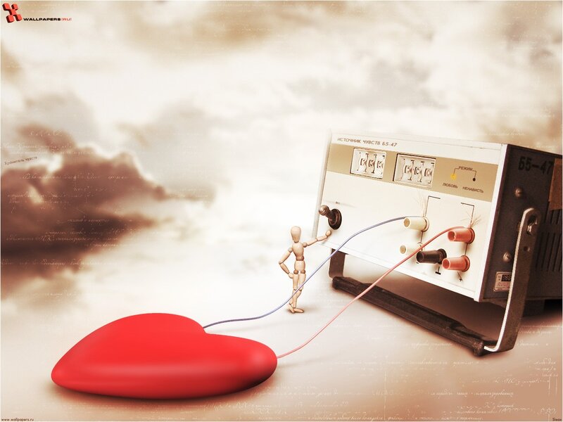 heart connected to power source