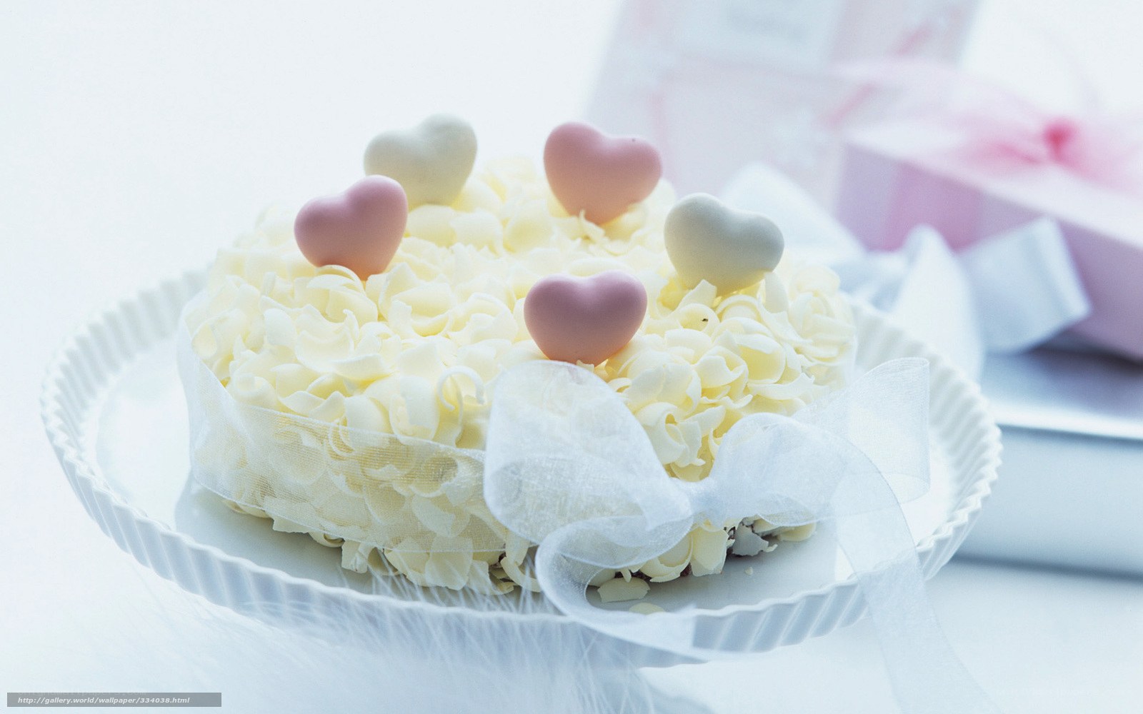 heart-decorated cake on plate