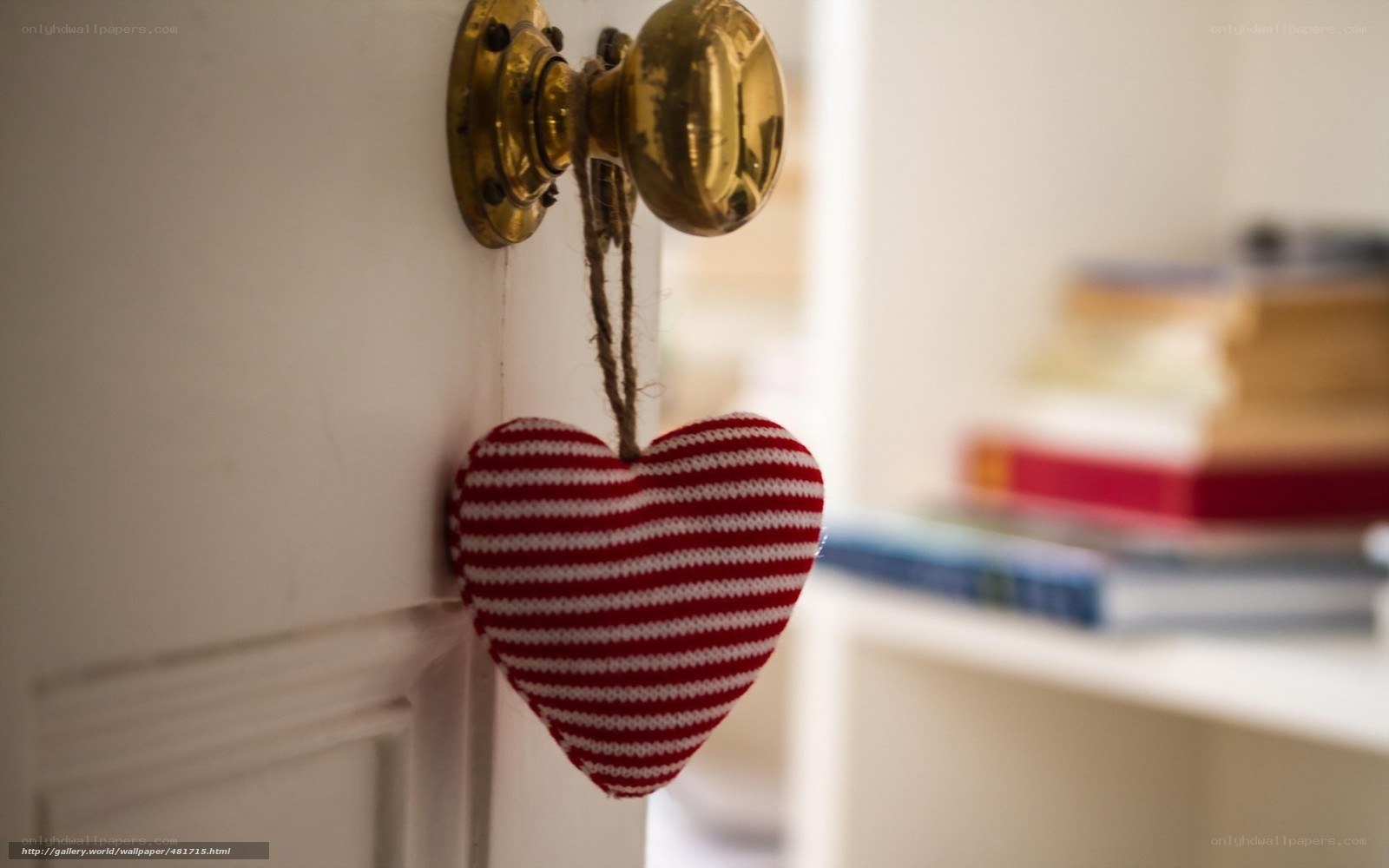 heart decoration on door handle