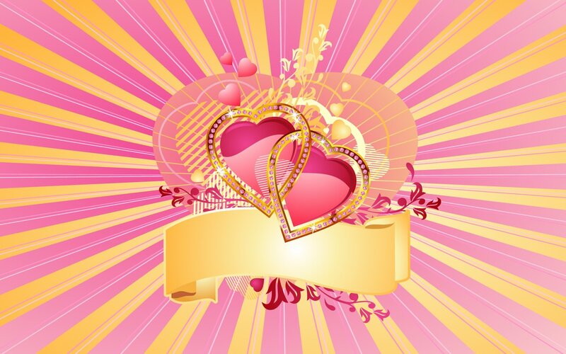 heart design with banner