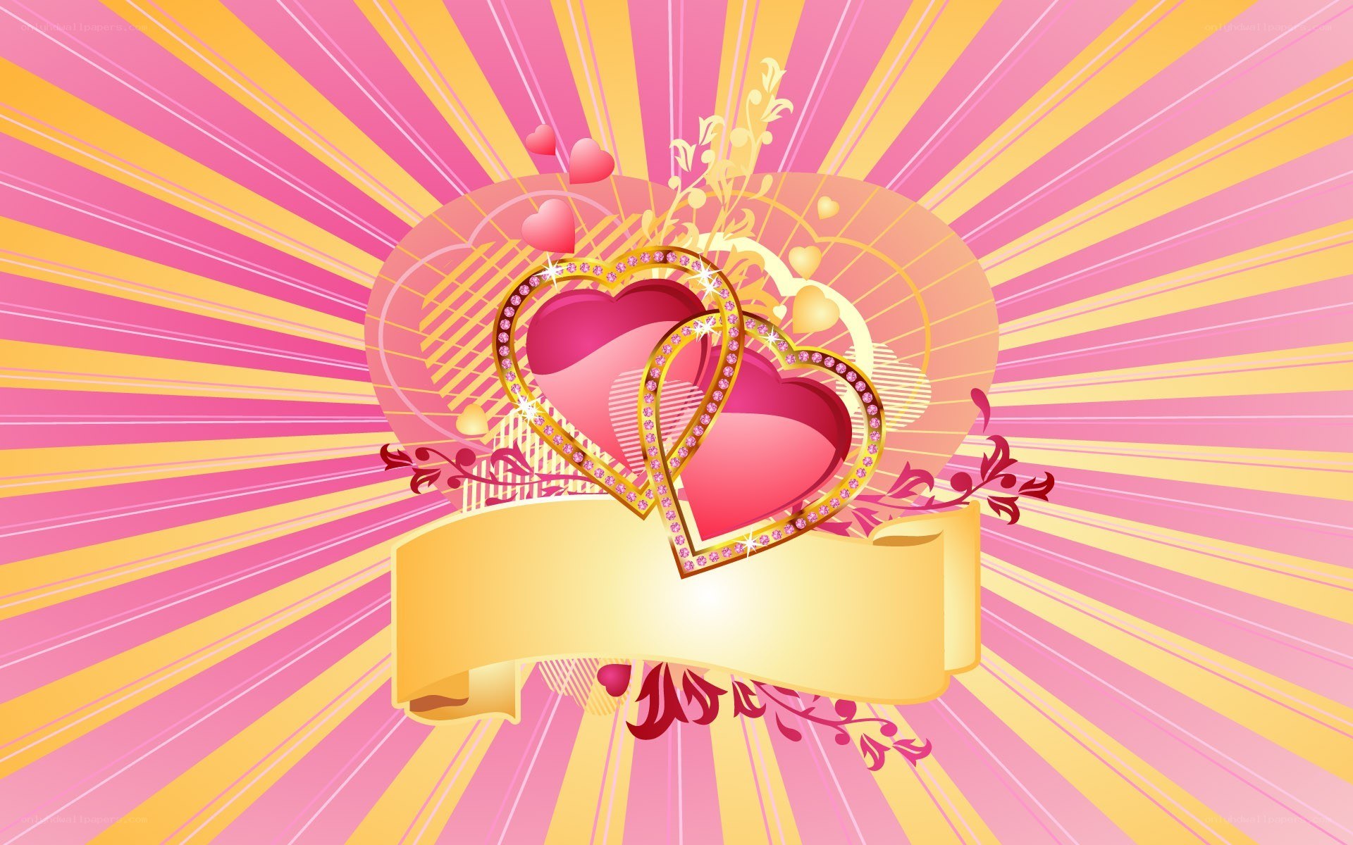 heart design with banner