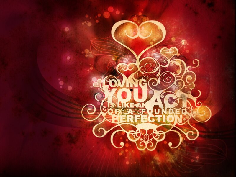 Heart Design with Text — Red