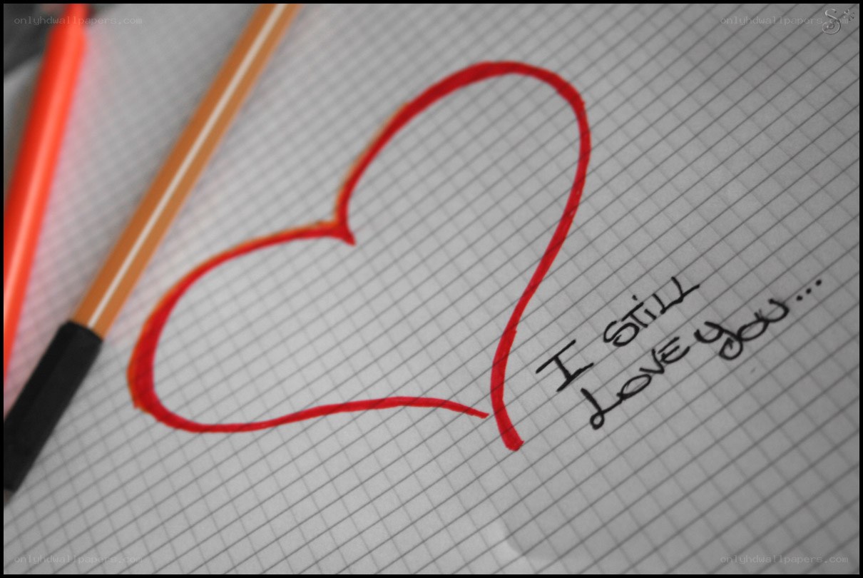 heart drawing on notebook