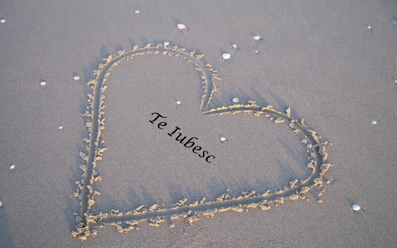 Heart Drawn in Sand — Gray, Serene