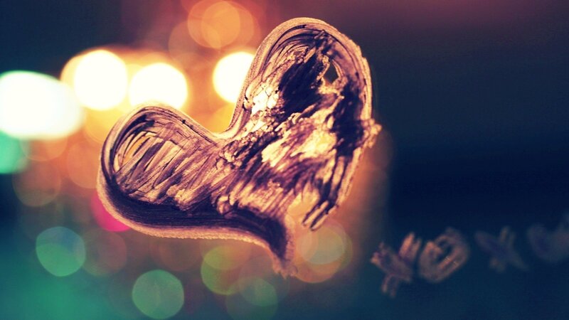 heart drawn on a window