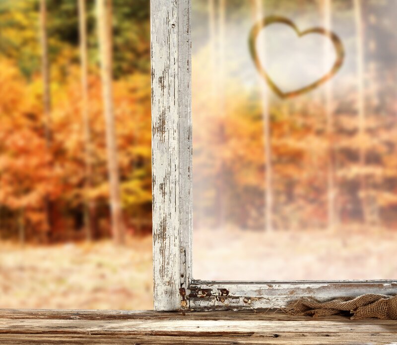 Heart Drawn on Window