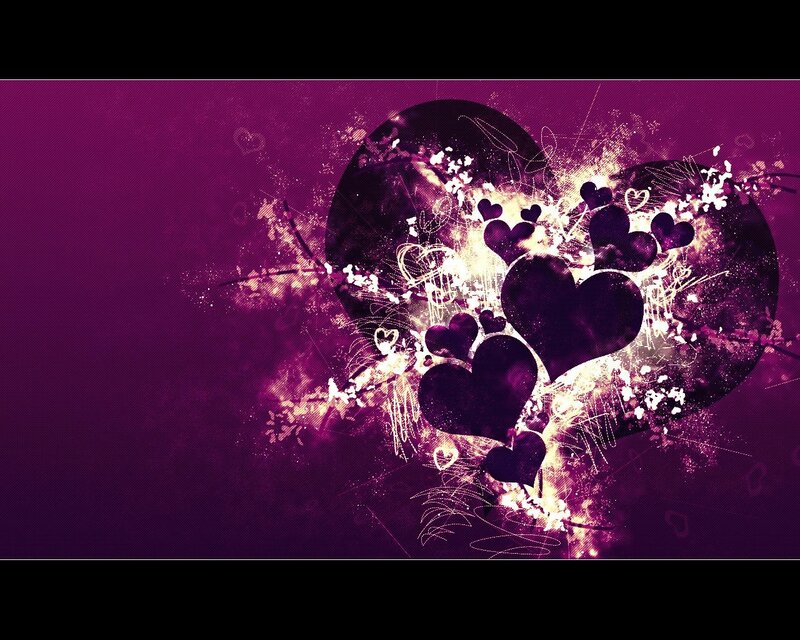 Heart Explosion Design — Purple