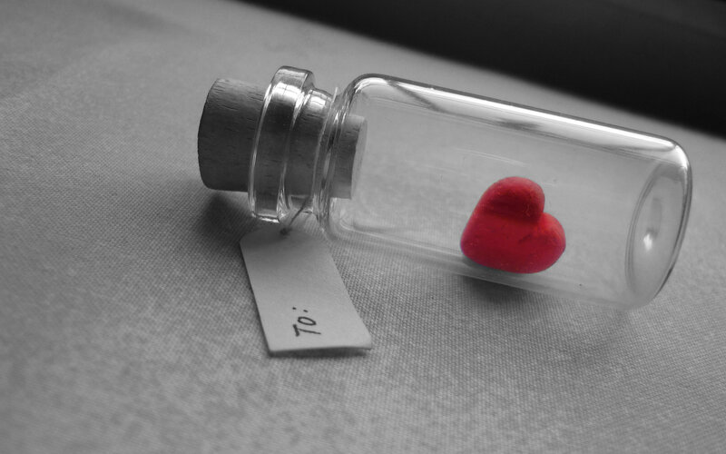 Heart in a Bottle — Red, Sentimental