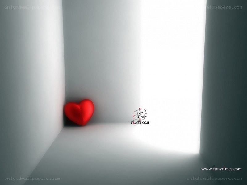 heart in a bright corner