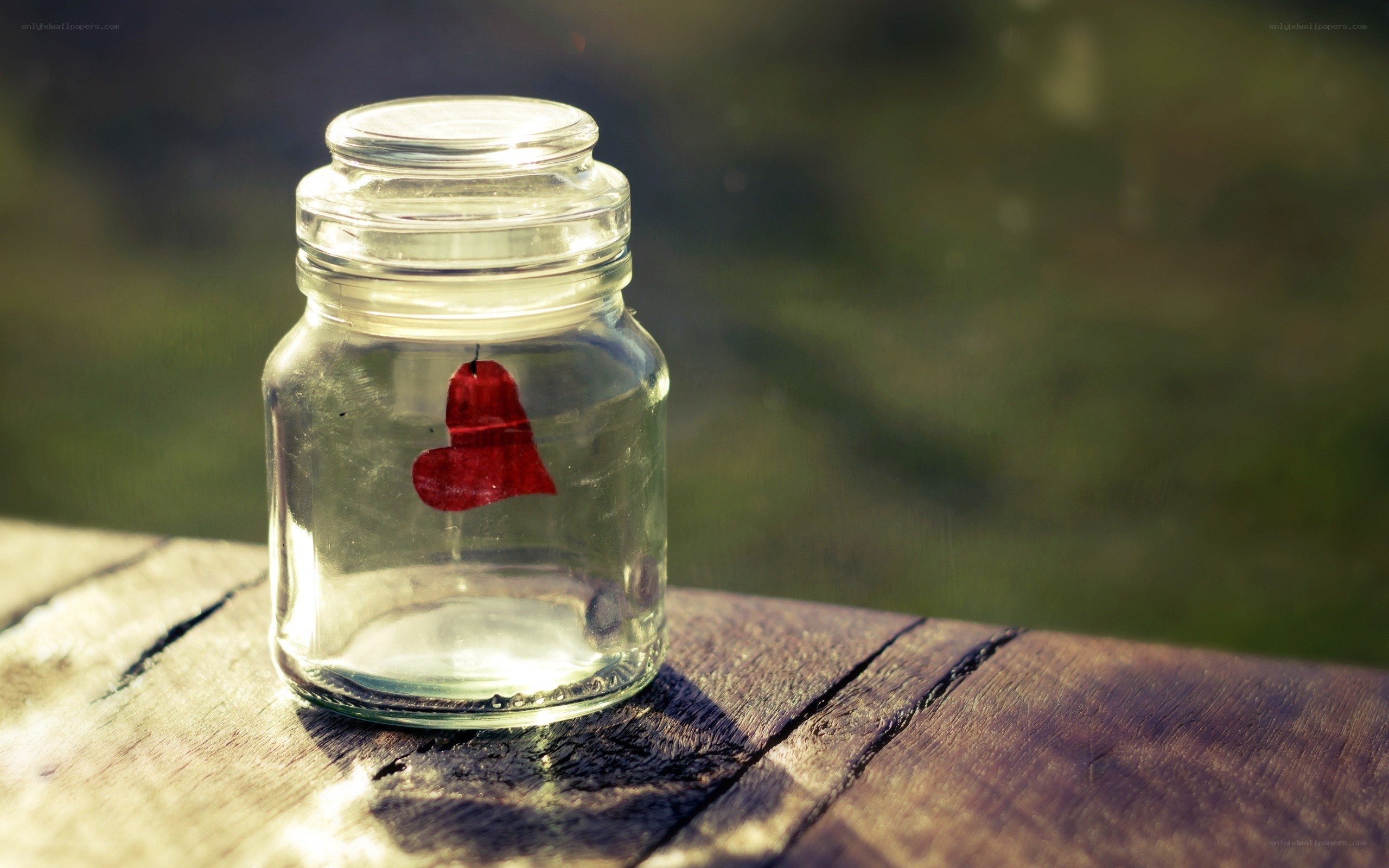 heart in a glass jar