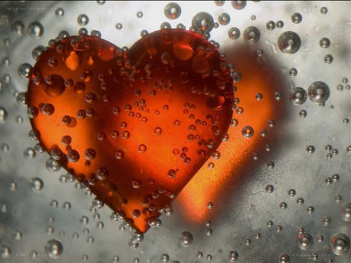 heart in carbonated liquid