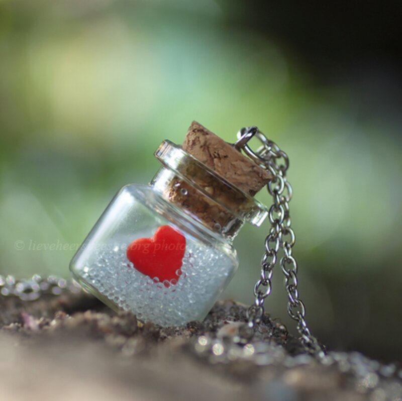 Heart in Glass Bottle