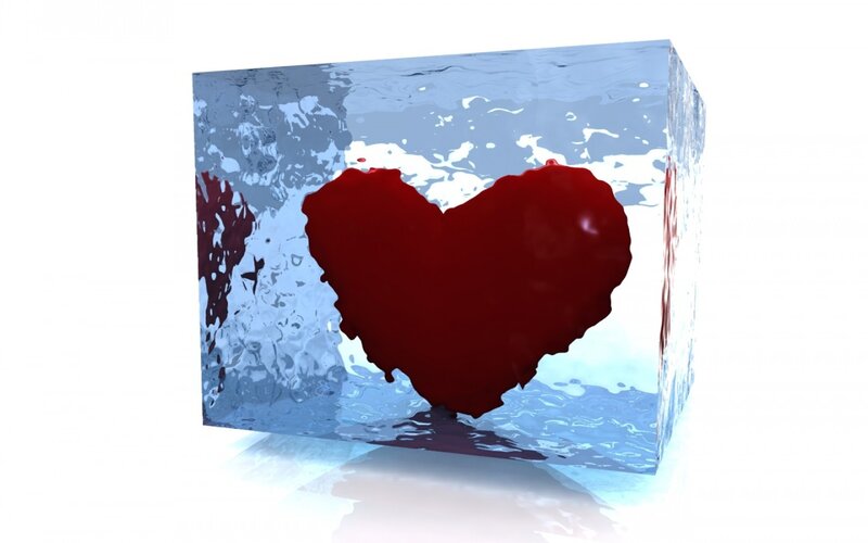 Heart in Ice Block