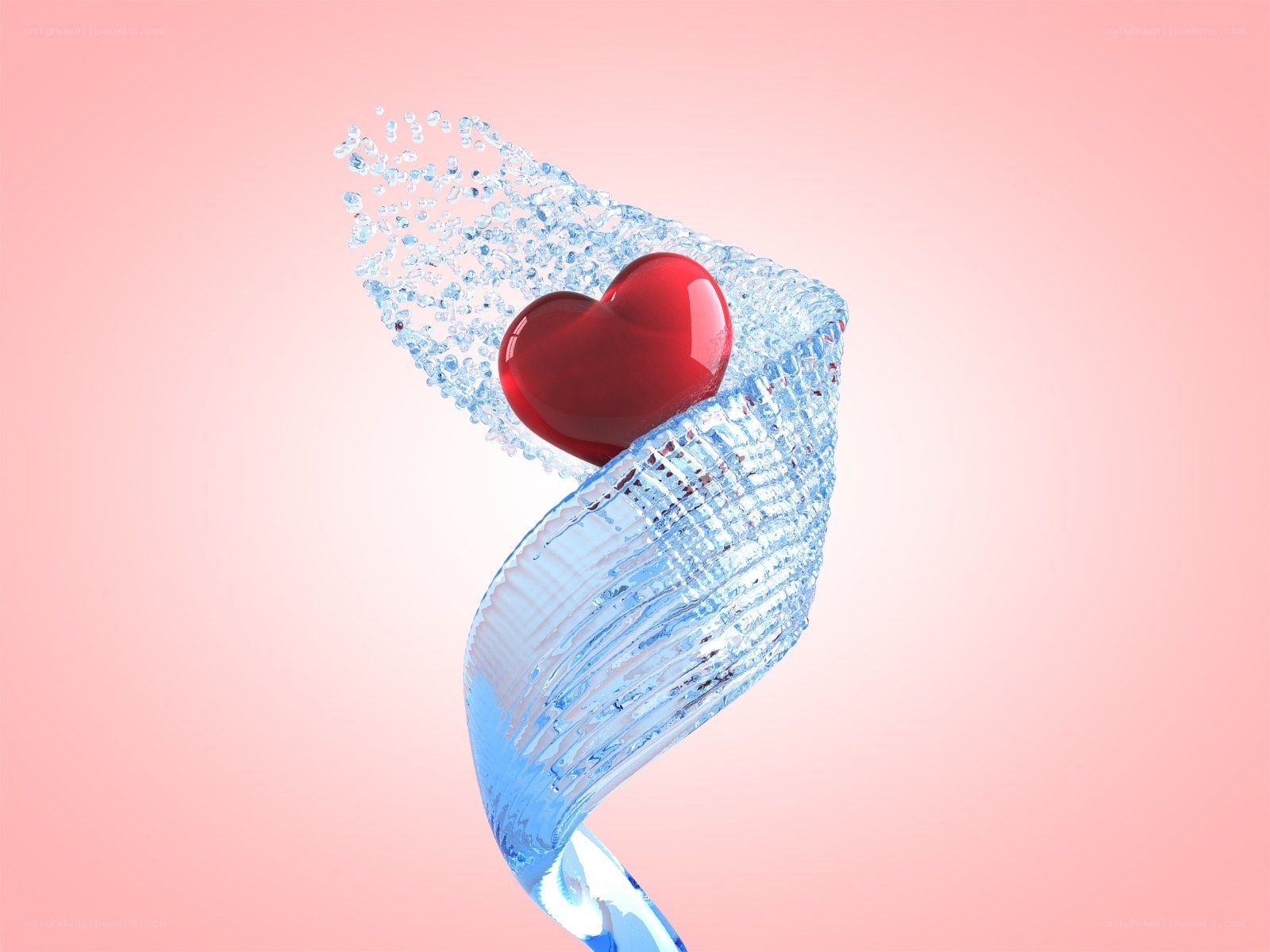 heart in water swirl