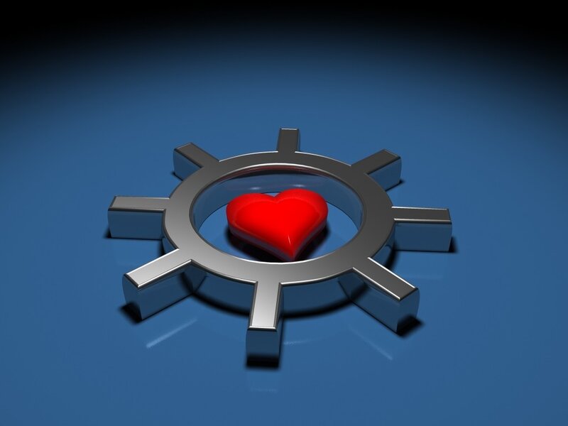 heart inside gear mechanism