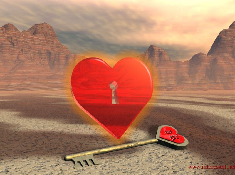 heart key in desert