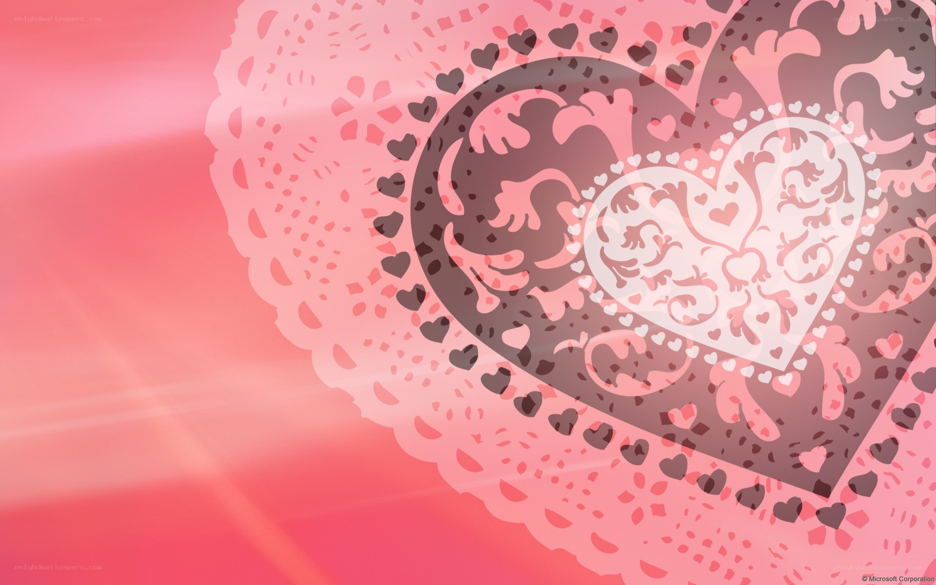 heart lace doily design