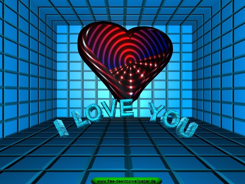 heart love message in blue room