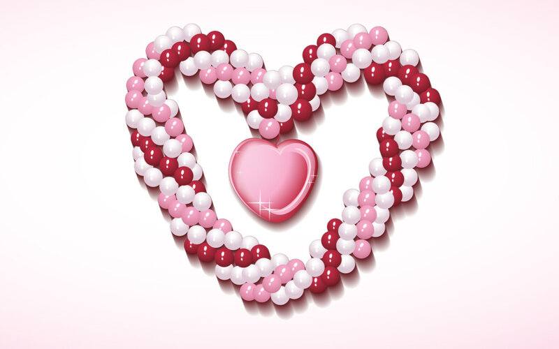 heart made of balloons