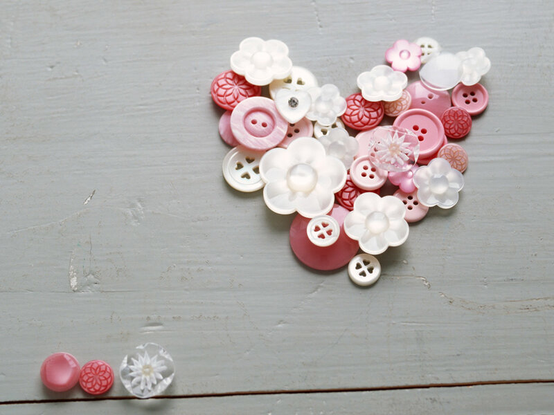 heart made of buttons