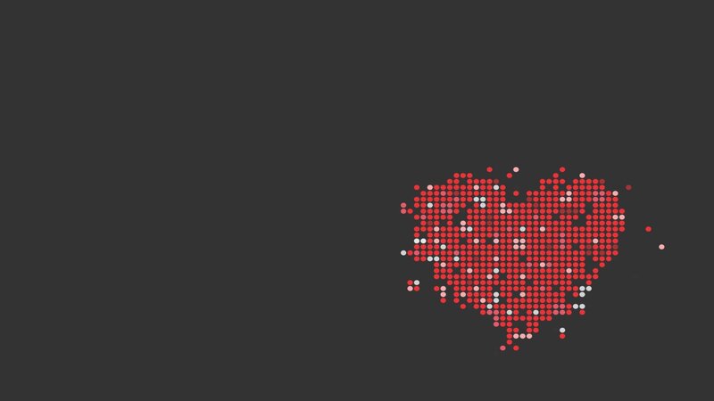 Heart Made of Dots — Red, Minimalist