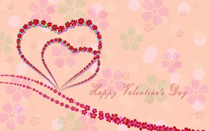 Heart Made of Flowers — Pink, Romantic, Digital Art