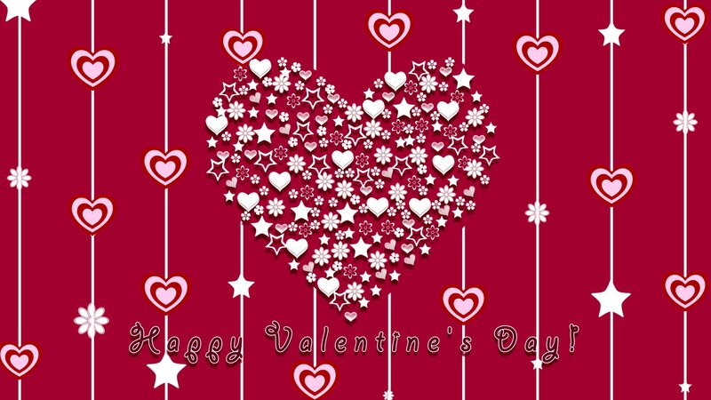 Heart Made of Flowers — Red, Festive