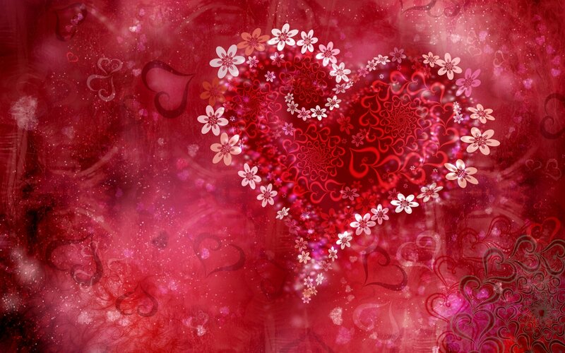 Heart Made of Flowers — Red