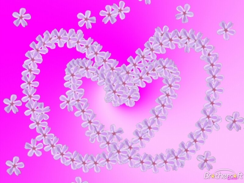 heart made of flowers