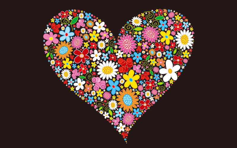 Heart Made of Flowers — White