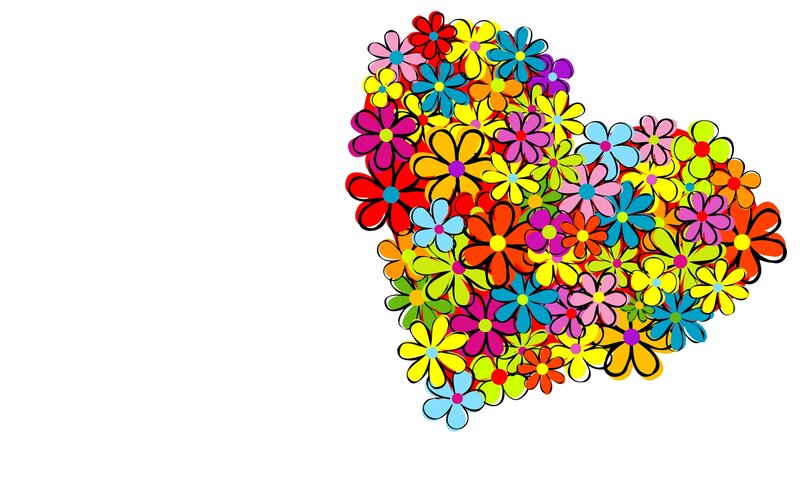 Heart Made of Flowers — Yellow