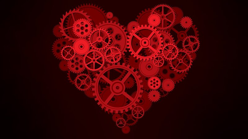 heart made of gears