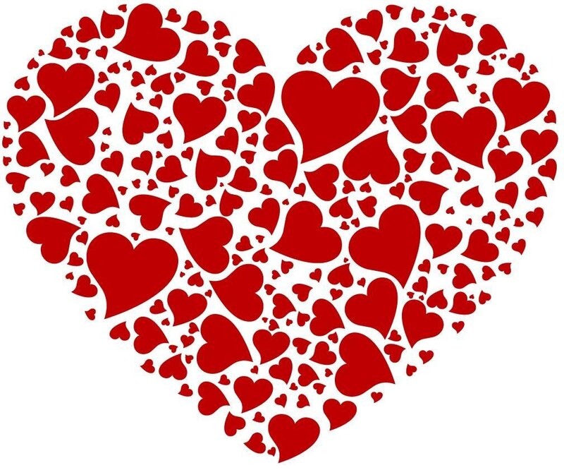 heart made of hearts