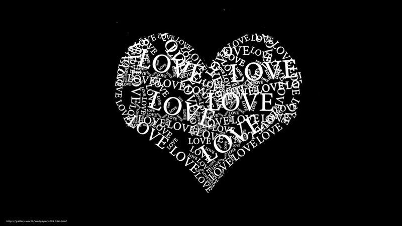 Heart made of love words