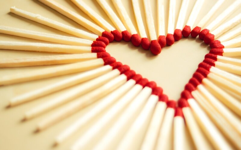 Heart Made of Matches — Red