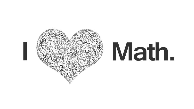 Heart Made of Math Symbols — Black