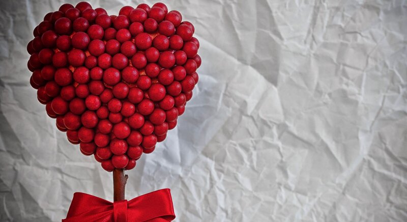 Heart Made of Red Berries