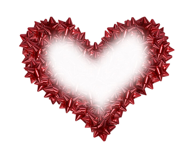heart made of red bows