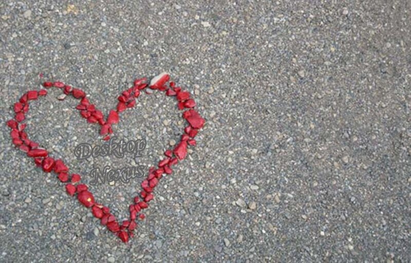 Heart Made of Red Stones