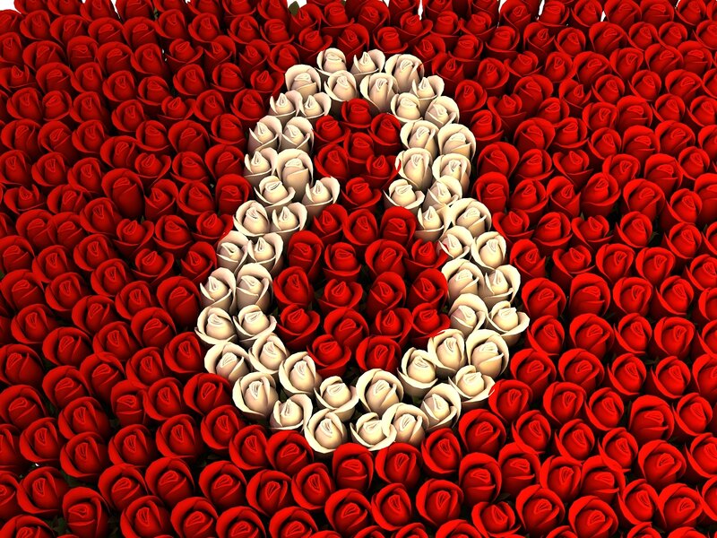 heart made of roses