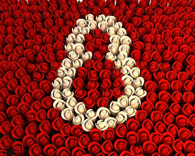 heart made of roses