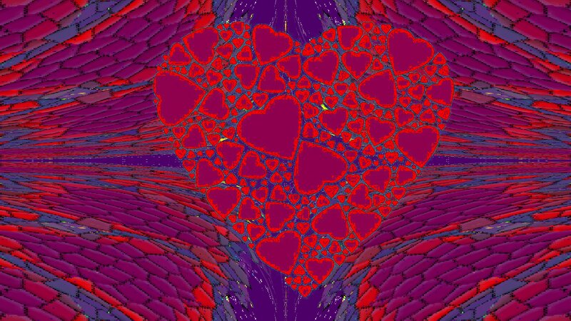 Heart Made of Smaller Hearts — Red, Hypnotic