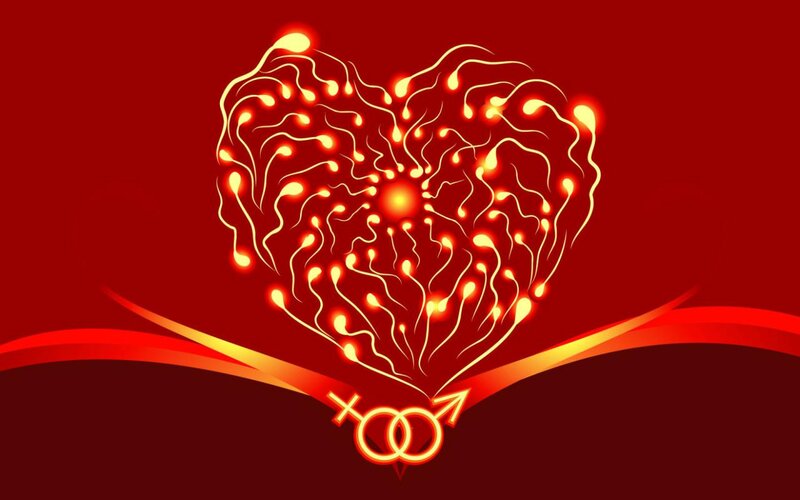 Heart Made of Sperm Cells — Red