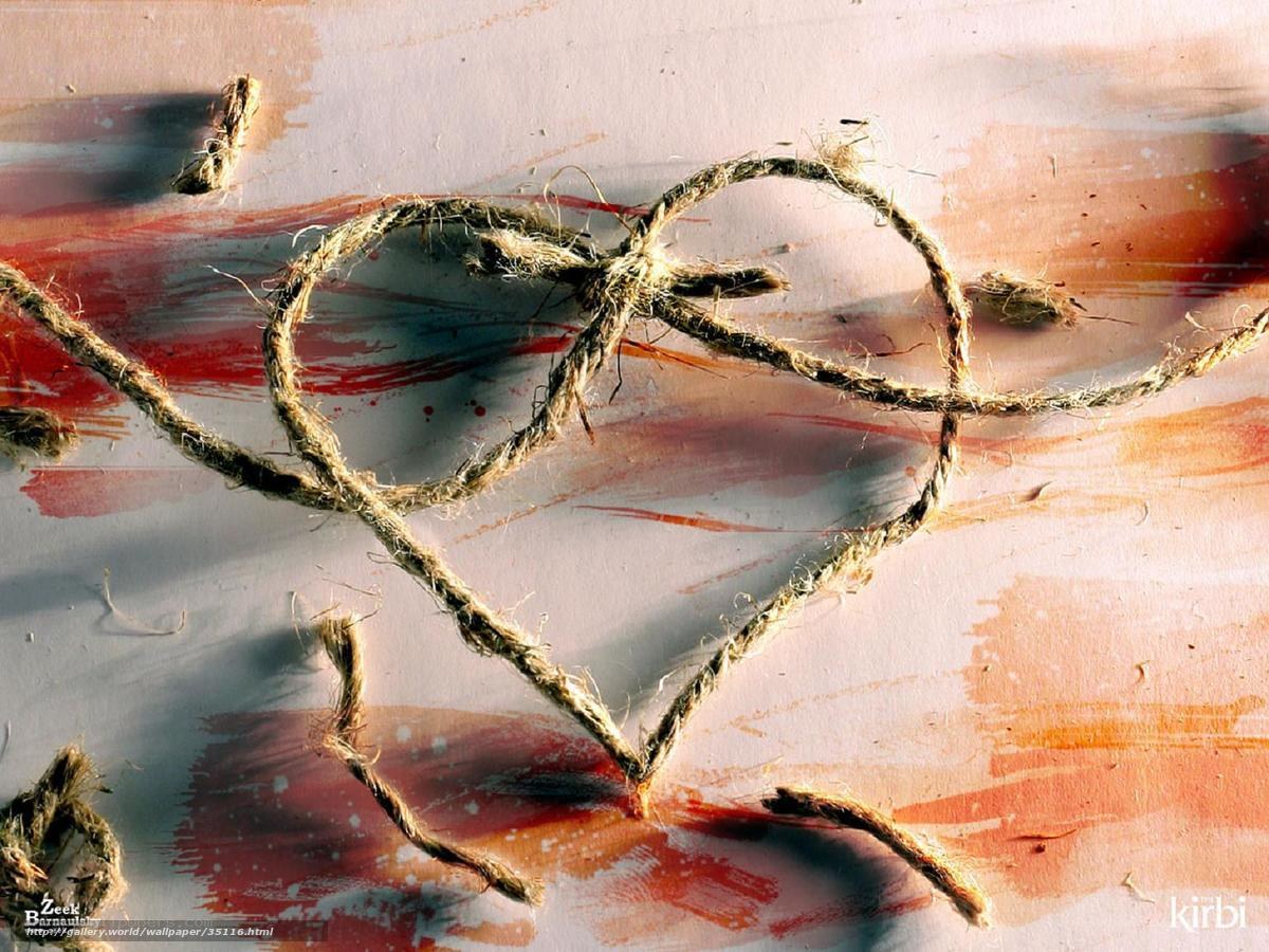 Heart made of twine