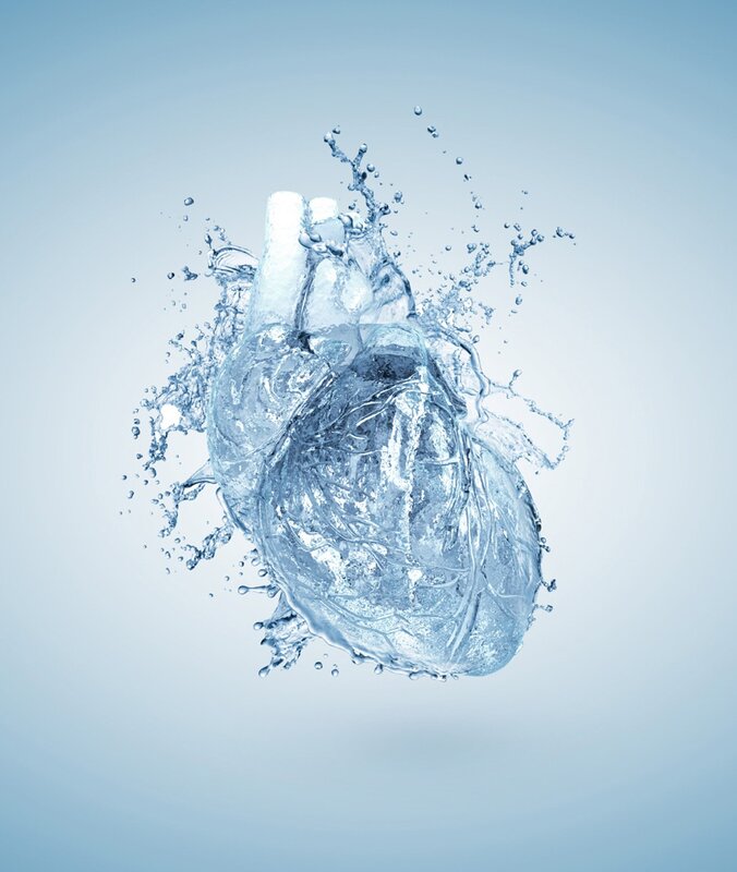 heart made of water