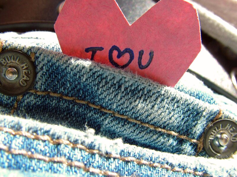 Heart Note in Jeans Pocket
