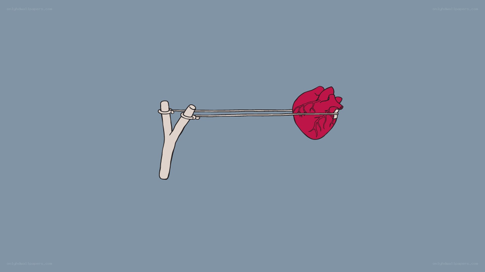 heart on a slingshot
