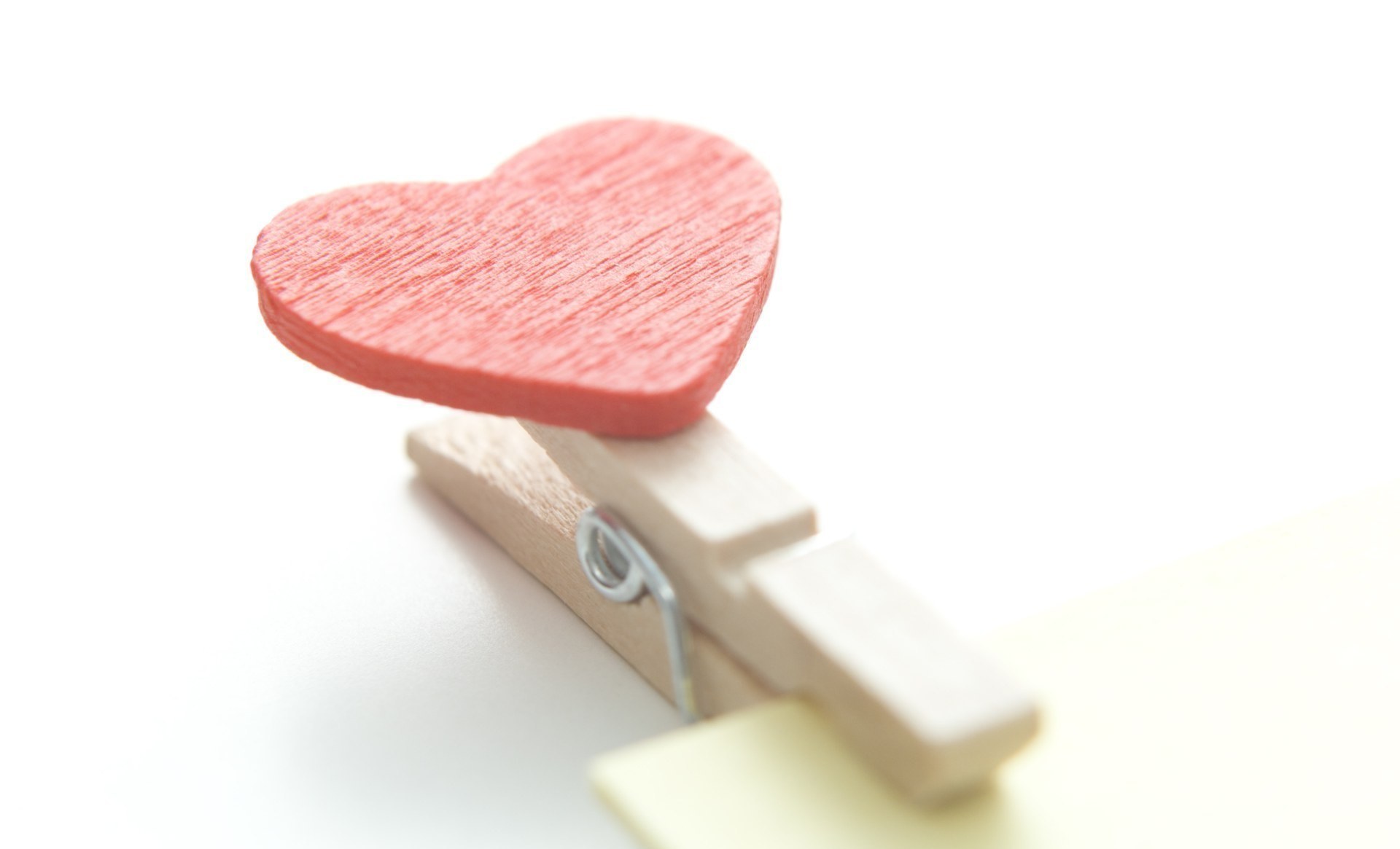 heart on clothespin