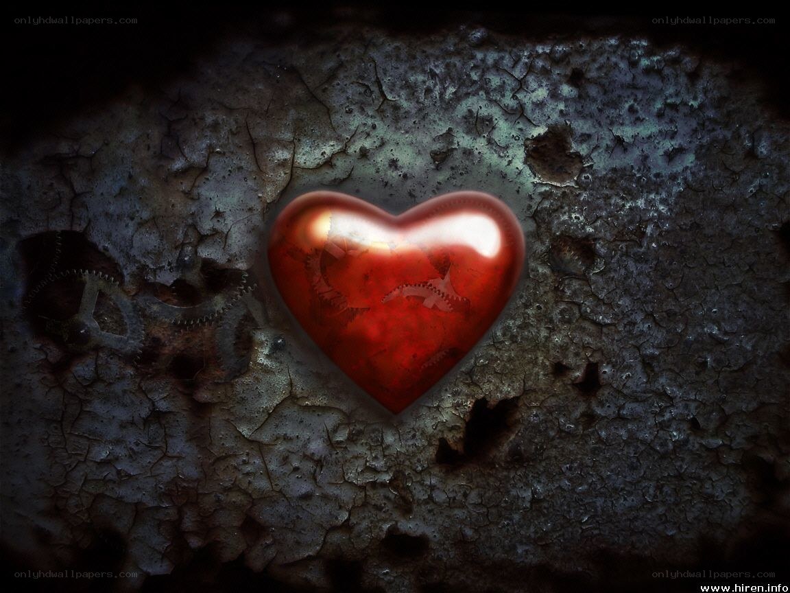 heart on cracked surface