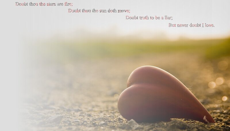 Heart on the ground with poem